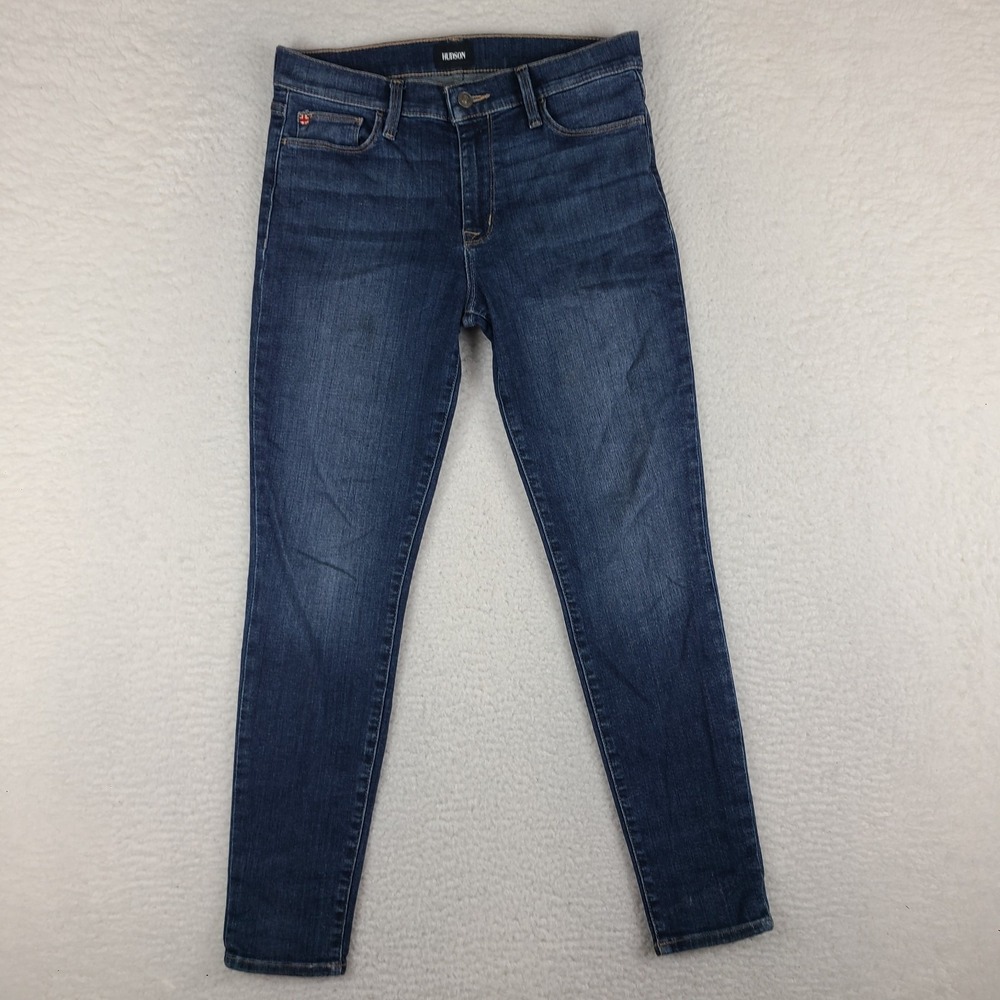 Hudson Jeans Womens 29x27 Blue‎ Natalie Mortal Skinny Dark Wash Denim